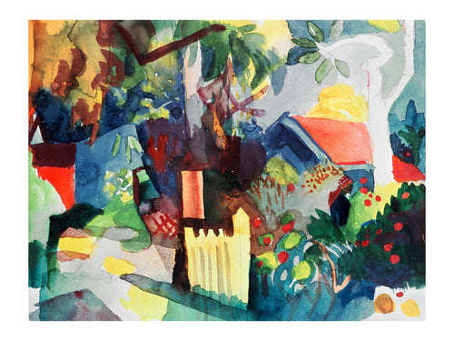 Stampa d arte August Macke Landschaft 60x80cm AM 46 | Yourdecoration.it