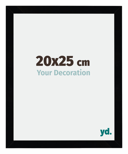Mura MDF Cornice 20x25cm Nero Lucente Davanti Dimensione | Yourdecoration.it