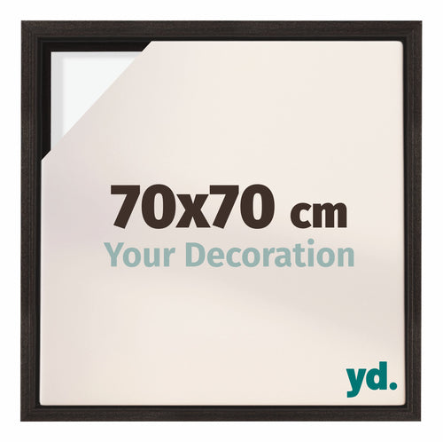 Lyon MDF Cornice a Cassetta 70x70cm Quercia Scura Davanti Dimensione | Yourdecoration.it