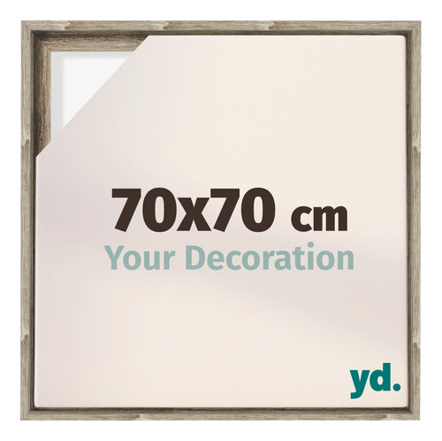 Lyon MDF Cornice a Cassetta 70x70cm Rovere Davanti Dimensione | Yourdecoration.it