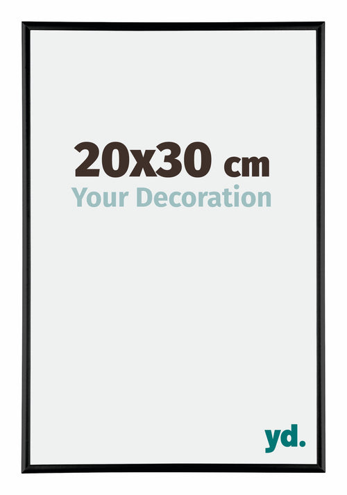Austin Alluminio Cornice 20x30cm Nero Lucente Davanti Dimensione | Yourdecoration.it