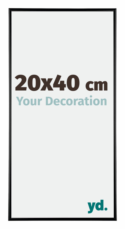Austin Alluminio Cornice 20x40cm Nero Lucente Davanti Dimensione | Yourdecoration.it