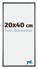 Austin Alluminio Cornice 20x40cm Nero Lucente Davanti Dimensione | Yourdecoration.it