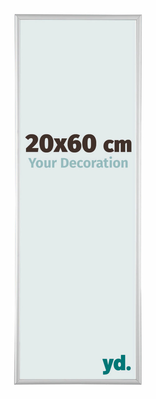 Austin Alluminio Cornice 20x60cm Argento Opaco Davanti Dimensione | Yourdecoration.it