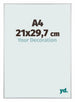 Austin Alluminio Cornice 21x29 7cm A4 Argento Opaco Davanti Dimensione | Yourdecoration.it