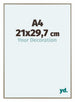Austin Alluminio Cornice 21x29 7cm A4 Champagne Davanti Dimensione | Yourdecoration.it