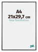 Austin Alluminio Cornice 21x29-7cm Nero Lucente Davanti Dimensione | Yourdecoration.it