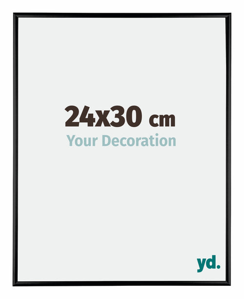 Austin Alluminio Cornice 24x30cm Nero Lucente Davanti Dimensione | Yourdecoration.it
