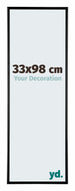 Austin Alluminio Cornice 33x98cm Nero Lucente Davanti Dimensione | Yourdecoration.it