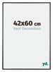 Austin Alluminio Cornice 42x60cm Nero Lucente Davanti Dimensione | Yourdecoration.it