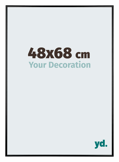 Austin Alluminio Cornice 48x68cm Nero Lucente Davanti Dimensione | Yourdecoration.it