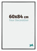 Austin Alluminio Cornice 60x84cm Nero Lucente Davanti Dimensione | Yourdecoration.it