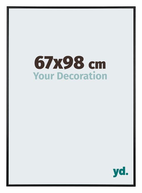 Austin Alluminio Cornice 67x98cm Nero Lucente Davanti Dimensione | Yourdecoration.it