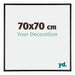 Austin Alluminio Cornice 70x70cm Nero Lucente Davanti Dimensione | Yourdecoration.it