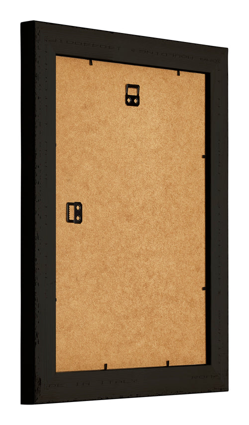 Birmingham Legna Cornice 75x100cm Nero Argento Lucido Retro Obliquo | Yourdecoration.it