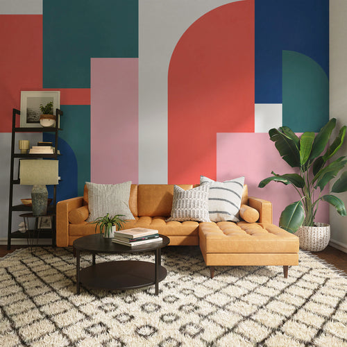 Carta da Parati Geometric Colours 350x250cm FLX7 032 Interno | Yourdecoration.it