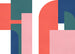 Carta da Parati Geometric Colours 350x250cm FLX7 032 | Yourdecoration.it
