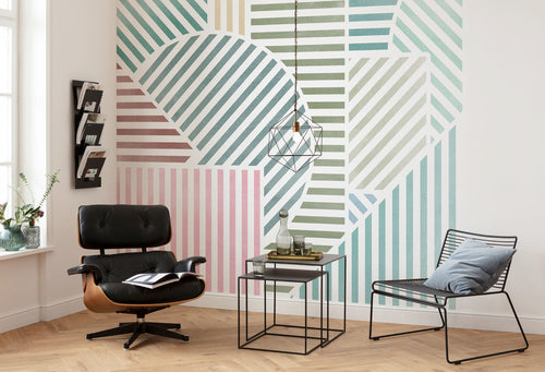 Carta da Parati Jeux de Lignes Bonbon 300x250cm FLX6 039 Interno | Yourdecoration.it
