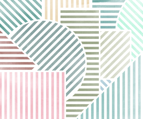 Carta da Parati Jeux de Lignes Bonbon 300x250cm FLX6 039 | Yourdecoration.it