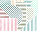 Carta da Parati Jeux de Lignes Bonbon 300x250cm FLX6 039 | Yourdecoration.it