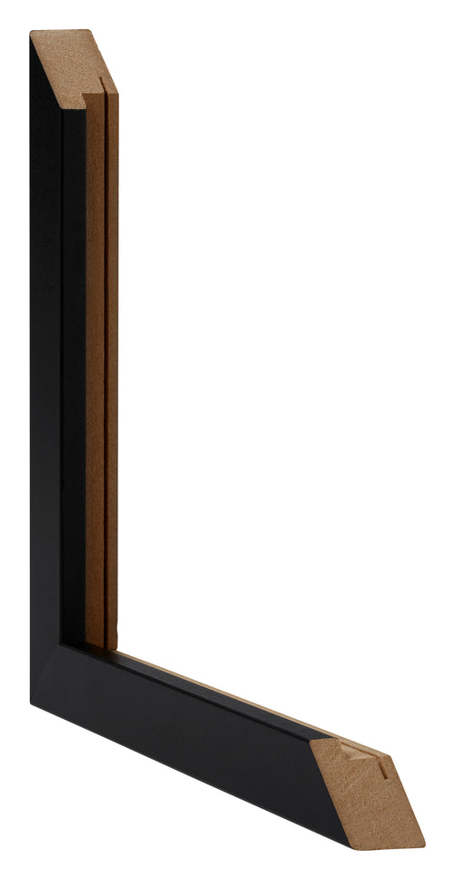 Catania MDF Cornice 75x100cm Nero Dettaglio Intersezione | Yourdecoration.it