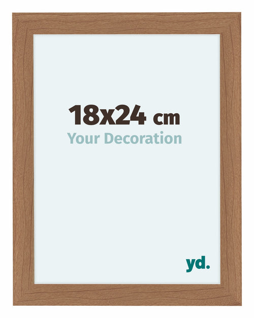 Como MDF Cornice 18x24cm Noce Chiaro Davanti Dimensione | Yourdecoration.it