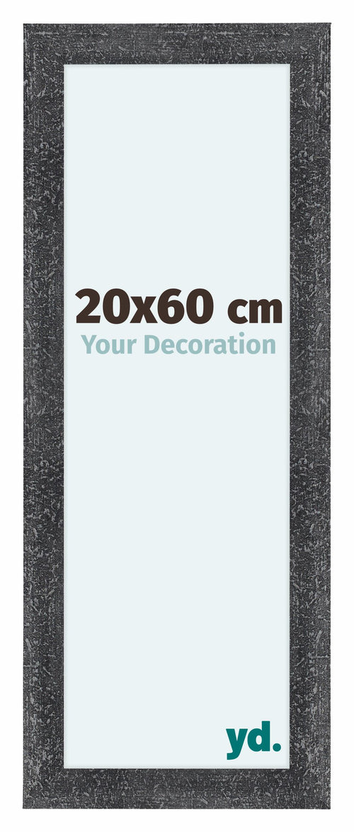 Como MDF Cornice 20x60cm Grigio Spazzato Davanti Dimensione | Yourdecoration.it