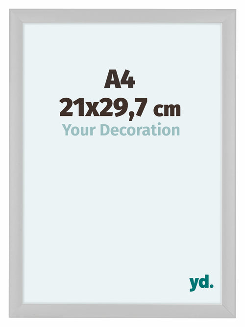 Como MDF Cornice 21x29 7cm A4 Bianco Lucente Davanti Dimensione | Yourdecoration.it
