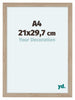 Como MDF Cornice 21x29 7cm A4 Quercia Chiaro Davanti Dimensione | Yourdecoration.it