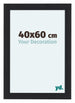 Como MDF Cornice 40x60cm Nero Grana Di Legno Davanti Dimensione | Yourdecoration.it
