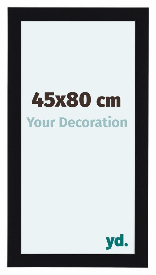 Como MDF Cornice 45x80cm Nero Lucente Davanti Dimensione | Yourdecoration.it