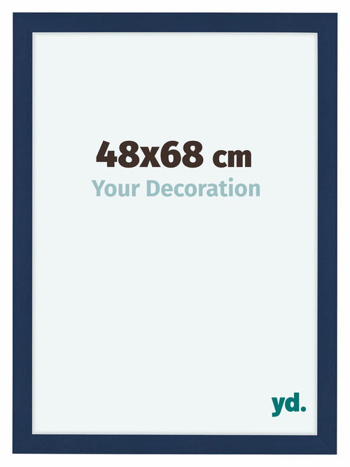 Como MDF Cornice 48x68cm Blu Scuro Spazzato Davanti Dimensione | Yourdecoration.it