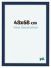 Como MDF Cornice 48x68cm Blu Scuro Spazzato Davanti Dimensione | Yourdecoration.it