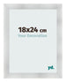 Cornice 18x24cm Alluminio Spazzolato MDF Pisa Davanti Dimensione | Yourdecoration.it