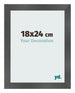 Cornice 18x24cm Nero Argento Lucido MDF Pisa Davanti Dimensione | Yourdecoration.it