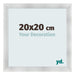 Cornice 20x20cm Alluminio Spazzolato MDF Pisa Davanti Dimensione | Yourdecoration.it