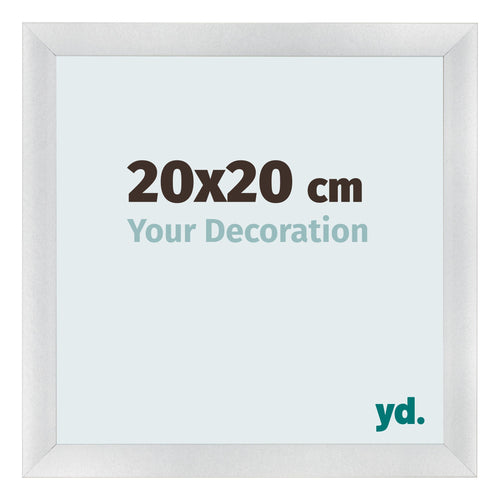 Cornice 20x20cm Argento Nero Spazzato MDF Pisa Davanti Dimensione | Yourdecoration.it