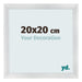 Cornice 20x20cm Argento Nero Spazzato MDF Pisa Davanti Dimensione | Yourdecoration.it