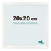 Cornice 20x20cm Bianco Vintage MDF Pisa Davanti Dimensione | Yourdecoration.it