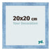 Cornice 20x20cm Blu Acceso Spazzato MDF Pisa Davanti Dimensione | Yourdecoration.it