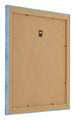 Cornice 20x20cm Blu Acceso Spazzato MDF Pisa Retro Obliquo | Yourdecoration.it