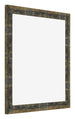 Cornice 20x20cm Blu Oro Fondente MDF Pisa Davanti Obliquo | Yourdecoration.it