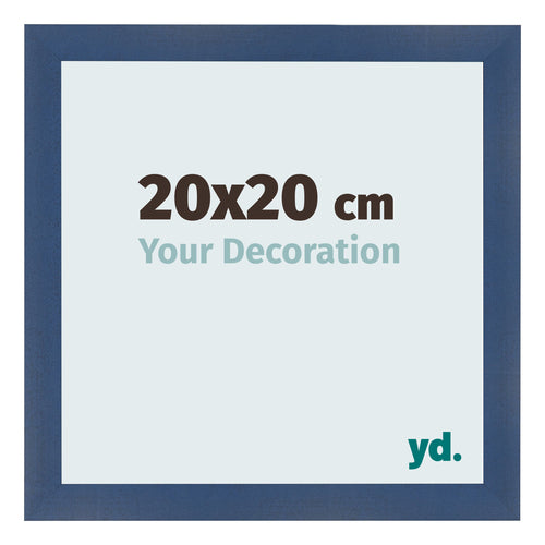 Cornice 20x20cm Blu Scuro Spazzato MDF Pisa Davanti Dimensione | Yourdecoration.it