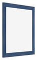 Cornice 20x20cm Blu Scuro Spazzato MDF Pisa Davanti Obliquo | Yourdecoration.it