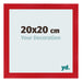 Cornice 20x20cm Rosso MDF Pisa Davanti Dimensione | Yourdecoration.it