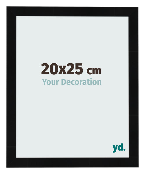 Cornice 20x25cm Nero Argento Lucido MDF Pisa Davanti Dimensione | Yourdecoration.it