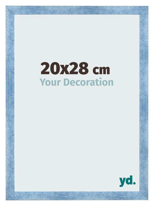 Cornice 20x28cm Blu Acceso Spazzato MDF Pisa Davanti Dimensione | Yourdecoration.it