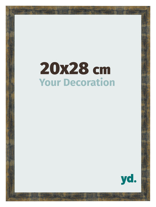 Cornice 20x28cm Blu Oro Fondente MDF Pisa Davanti Dimensione | Yourdecoration.it