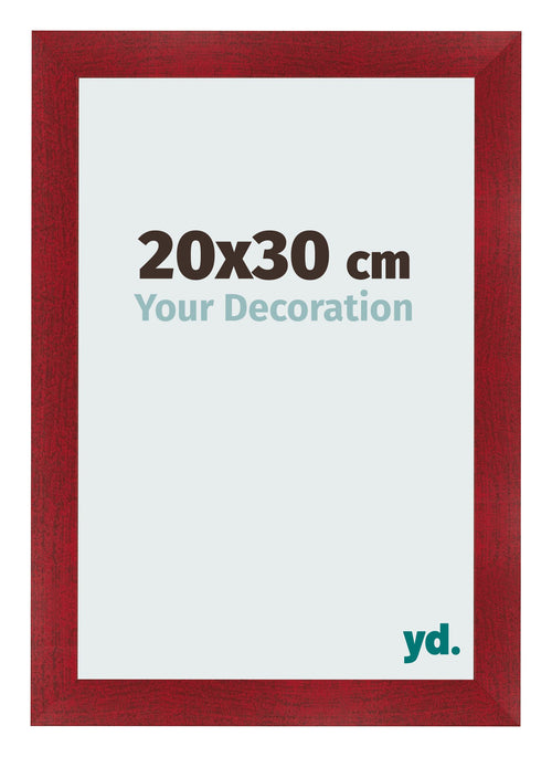 Cornice 20x30cm Vino Rosso Spazzato MDF Pisa Davanti Dimensione | Yourdecoration.it