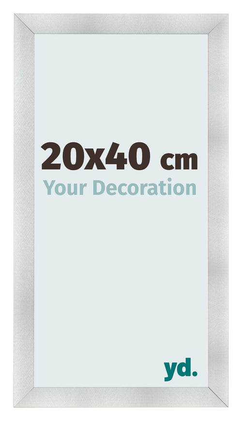 Cornice 20x40cm Alluminio Spazzolato MDF Pisa Davanti Dimensione | Yourdecoration.it
